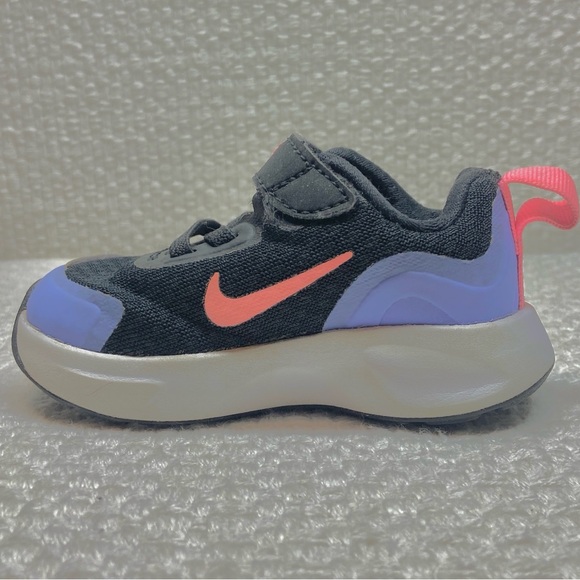 Nike Wearallday Toddler Size 4C Purple Pink Black Hook & Loop Closure Gorpcore - Picture 10 of 12